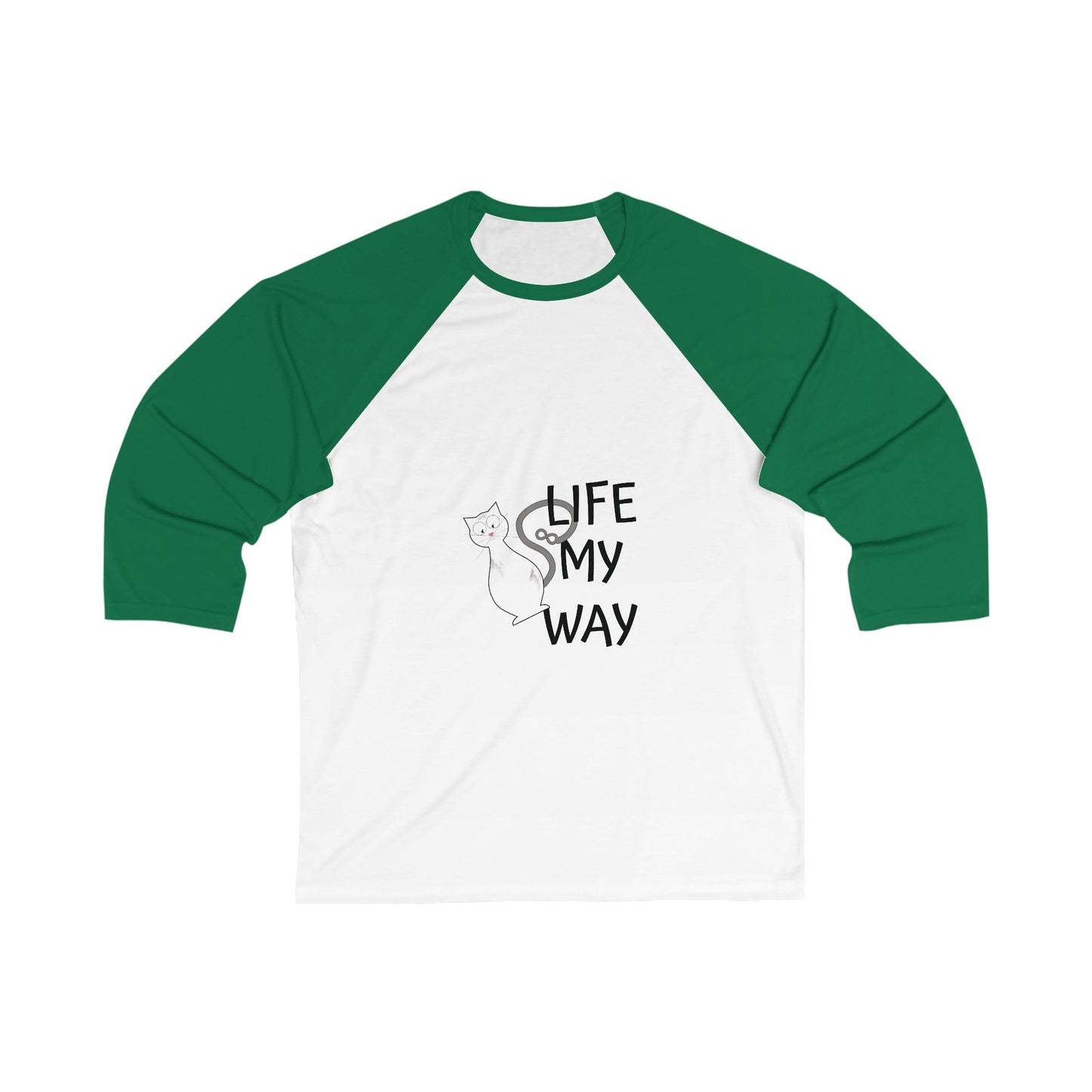 Unisex 3\4 Sleeve Baseball Tee